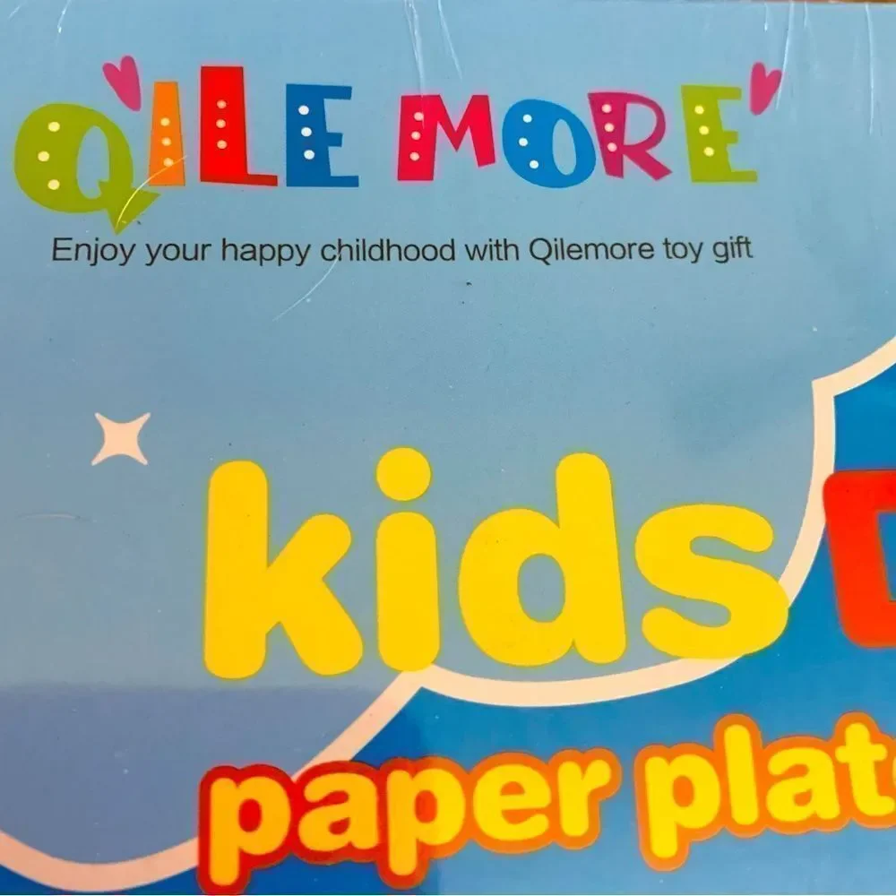 Qilemore Kids DIY Paper Plates Craft Kits Skills Development Creative Art